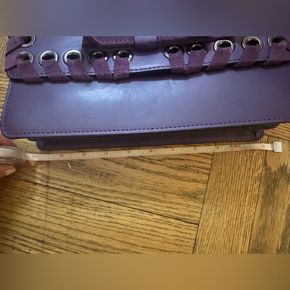 Purple Borse in Pelle Italian Leather Crossbody Purse - Picture 4 of 13